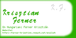 krisztian ferner business card